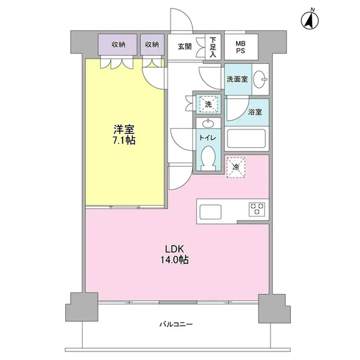 ディアレンス池上南EAST 3階階 間取り