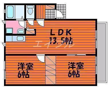 ボミュールメゾン(2LDK/1階)の間取り写真
