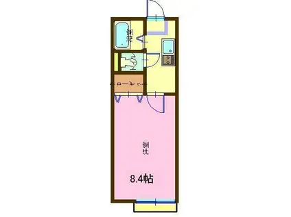 フローレンスII(1K/1階)の間取り写真