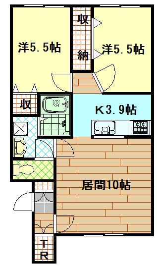 ETERNAL(2LDK/2階)の間取り写真