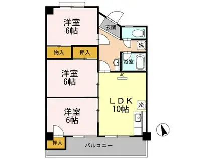 ベルティカル曙(3LDK/3階)の間取り写真