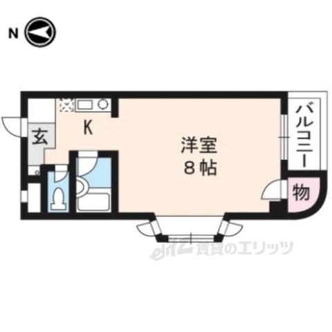 サンリーベプラザ(1K/4階)の間取り写真