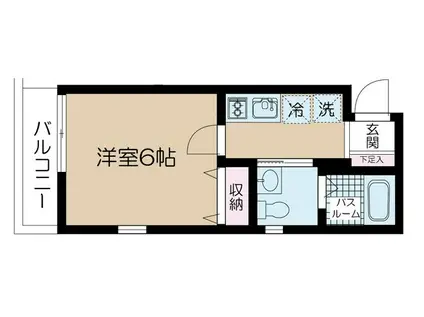 NSTAGE西新井(1K/3階)の間取り写真