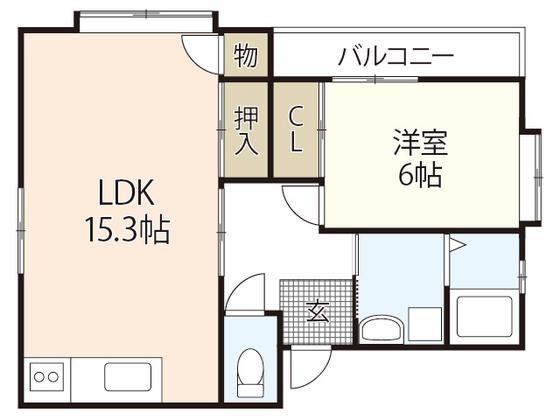 レヴェネスカ(1LDK/3階)の間取り写真