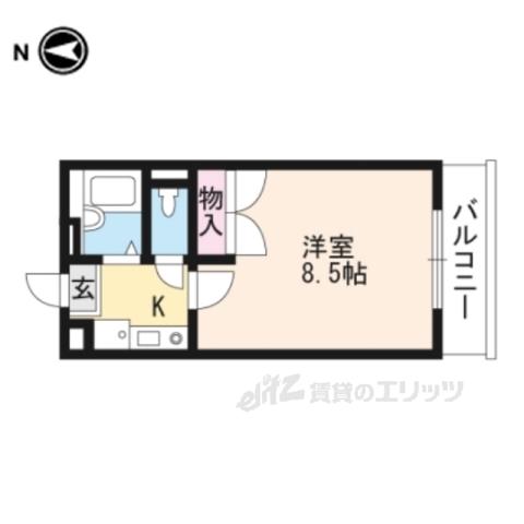 レオパレスジュネス(1K/3階)の間取り写真