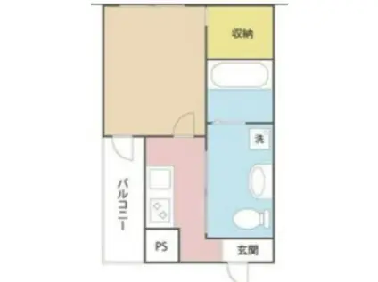 ブライト東住吉(1K/3階)の間取り写真