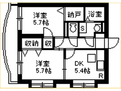 プリマベーラ(2DK/2階)の間取り写真