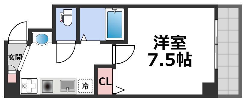 エイチ・ツーオー東小橋II(1K/6階)の間取り写真