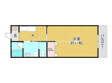 ヴィア夢木香近江八幡I(1K/2階)の間取り写真