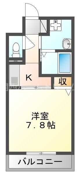 アクセス門真南(1K/4階)の間取り写真