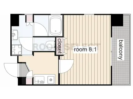共同ハイツ西大須(1K/9階)の間取り写真