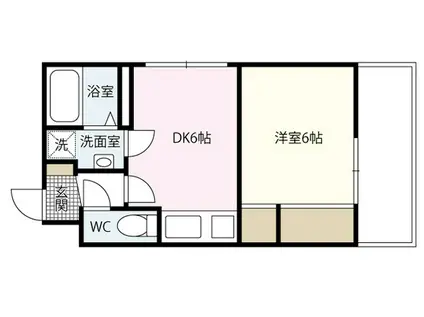 楠原産業ビル(1DK/3階)の間取り写真