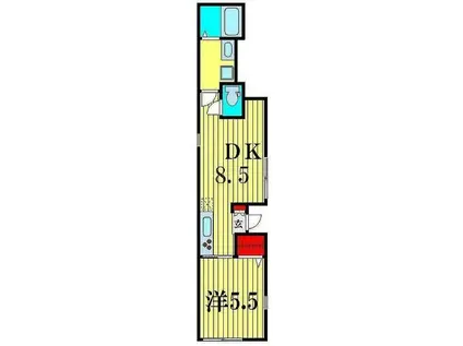 無添加ハウス高砂(1LDK/1階)の間取り写真