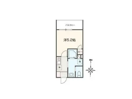 MELLAS新秋津(1K/1階)の間取り写真