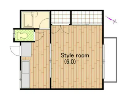 ＪＲ中央線 西国分寺駅 徒歩10分 2階建 築35年(1K/1階)の間取り写真