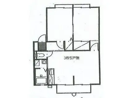 グリーンヴィラII(2LDK/1階)の間取り写真