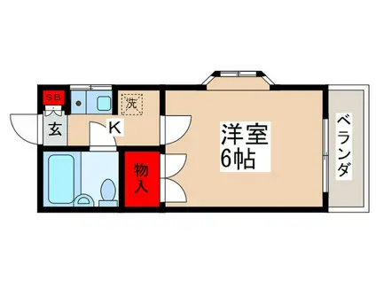 ハイツマチダ(1K/2階)の間取り写真