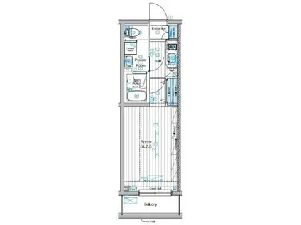 マキシヴ東向島フュージョナル(1K/4階)の間取り写真