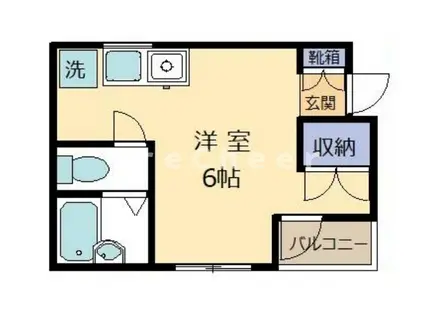 ウエシーコート向丘(ワンルーム/1階)の間取り写真