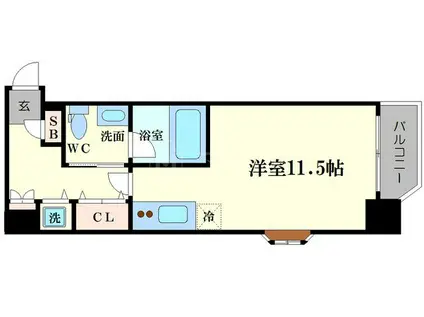 アーデン土佐堀(ワンルーム/3階)の間取り写真