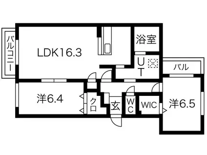 TURAN N20(2LDK/3階)の間取り写真