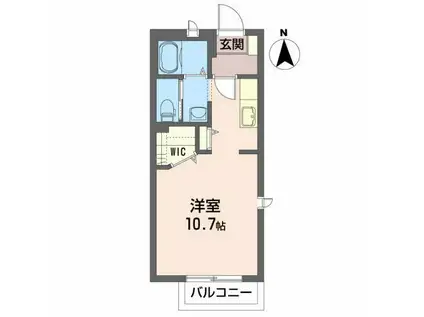 ホワイトナイト(ワンルーム/2階)の間取り写真