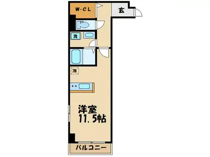 REVE ESTUAIRE VII(ワンルーム/5階)の間取り写真