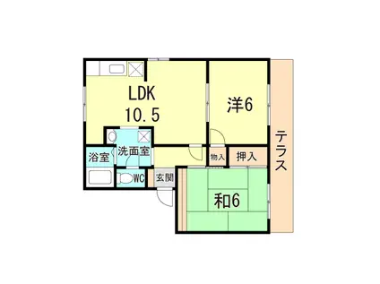 MAHALO SOUII(2LDK/1階)の間取り写真
