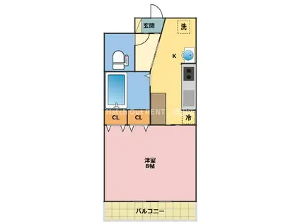 コーポニッコー(1K/1階)の間取り写真
