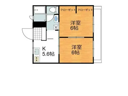 エフシリーズ天城(2DK/1階)の間取り写真