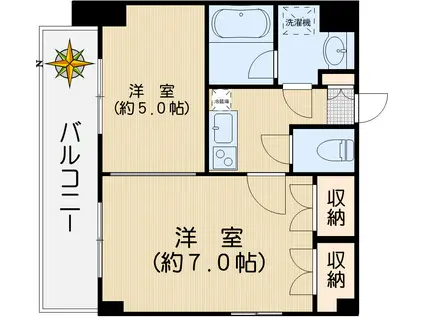 ルーブル小石川弐番舘(2K/6階)の間取り写真