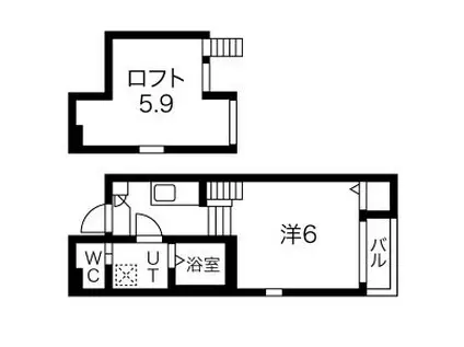 A-STAGE東大曽根(1K/1階)の間取り写真