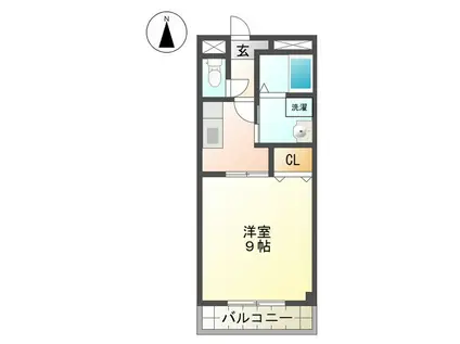 メゾンドクレール(1K/3階)の間取り写真