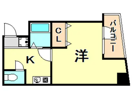 シュープリーム(1K/6階)の間取り写真