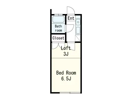 センターハイツ(1K/2階)の間取り写真