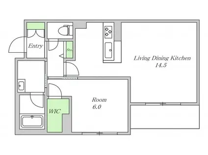 シャーメゾン豊中南V B棟(2LDK/3階)の間取り写真