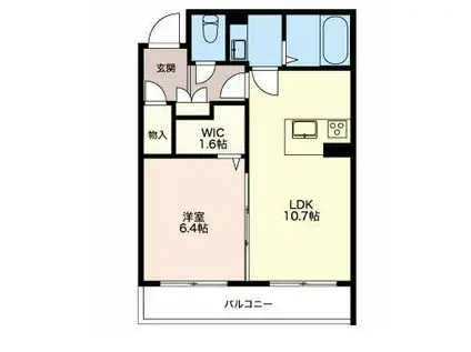 ウエルデンス上所島 壱番館(1LDK/1階)の間取り写真