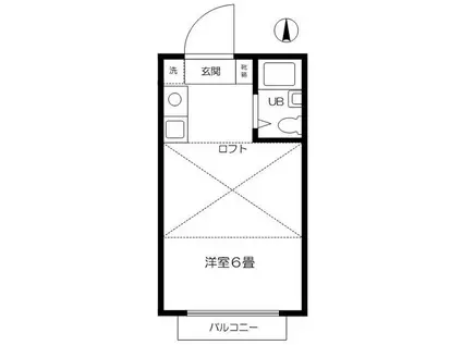 スーマ国分寺(ワンルーム/2階)の間取り写真