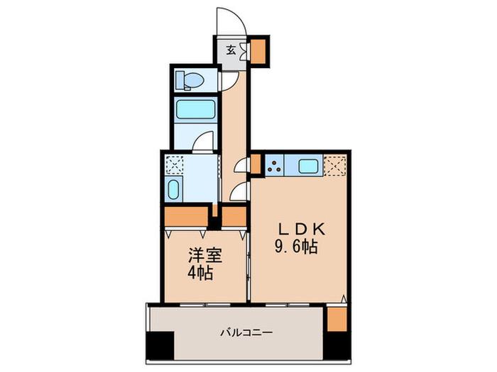 エミリブ東長崎(1LDK/7階)の間取り写真