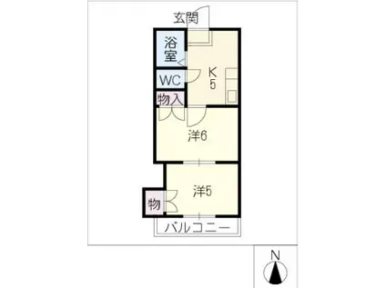 DEAR DREAM S(2DK/2階)の間取り写真