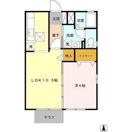 コート・グランツ(1LDK/1階)の間取り写真