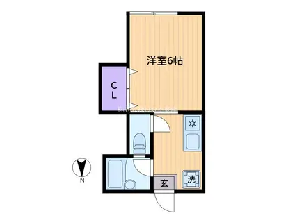 スマート(1K/1階)の間取り写真