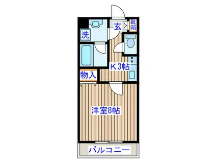 チュアリヒルズII(1K/2階)の間取り写真
