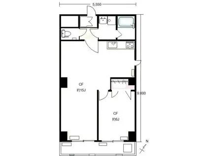 ペットタウン中葛西(1LDK/3階)の間取り写真