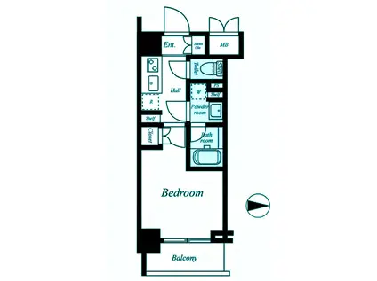 ハーモニーレジデンス武蔵小杉シャープ002(1K/1階)の間取り写真