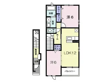 グラースメゾン(2LDK/2階)の間取り写真