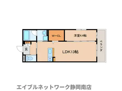 オラシオン八幡(1LDK/2階)の間取り写真