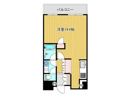 オーベル代官山DE(ワンルーム/10階)の間取り写真