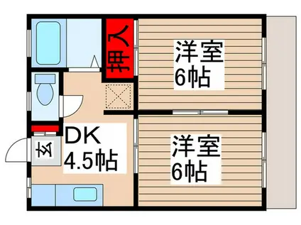 グランドハイツコタケ(2DK/2階)の間取り写真