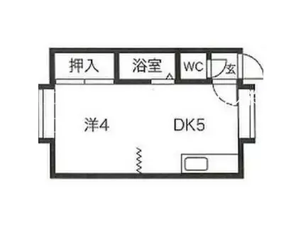 アルベールIII(1DK/3階)の間取り写真
